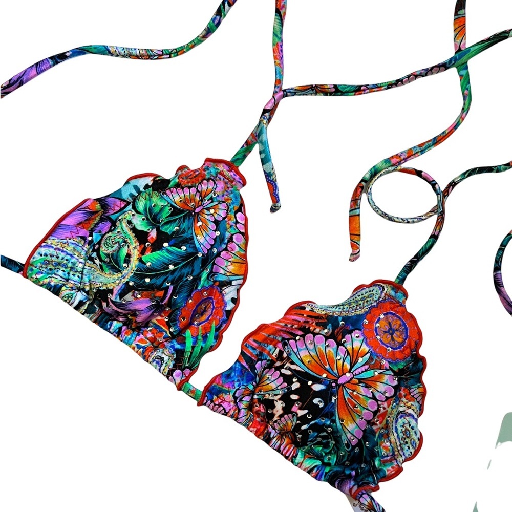 Luli Fama Viva Cuba Bikini Top nwt